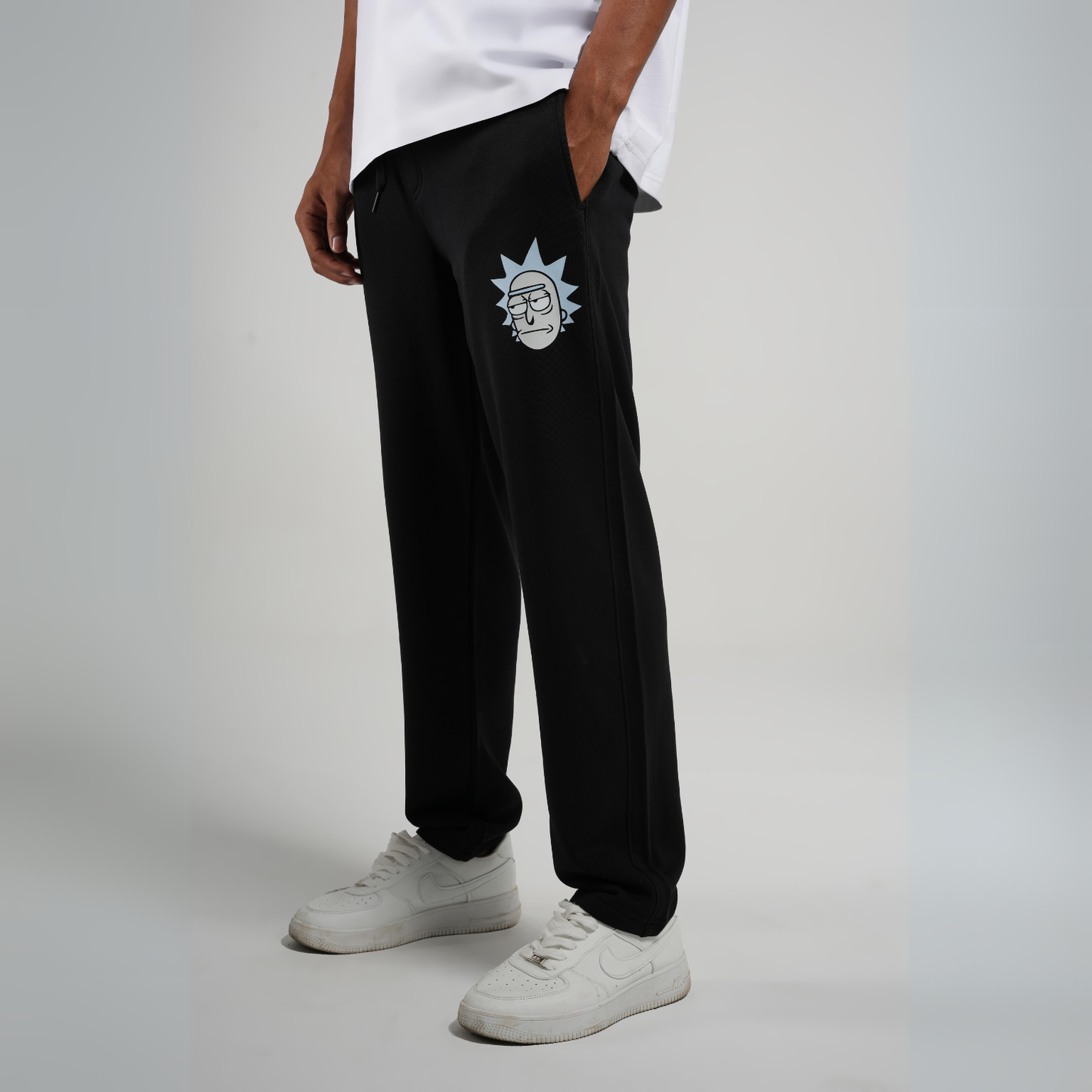 Rick print Oversized Sweatpant Black