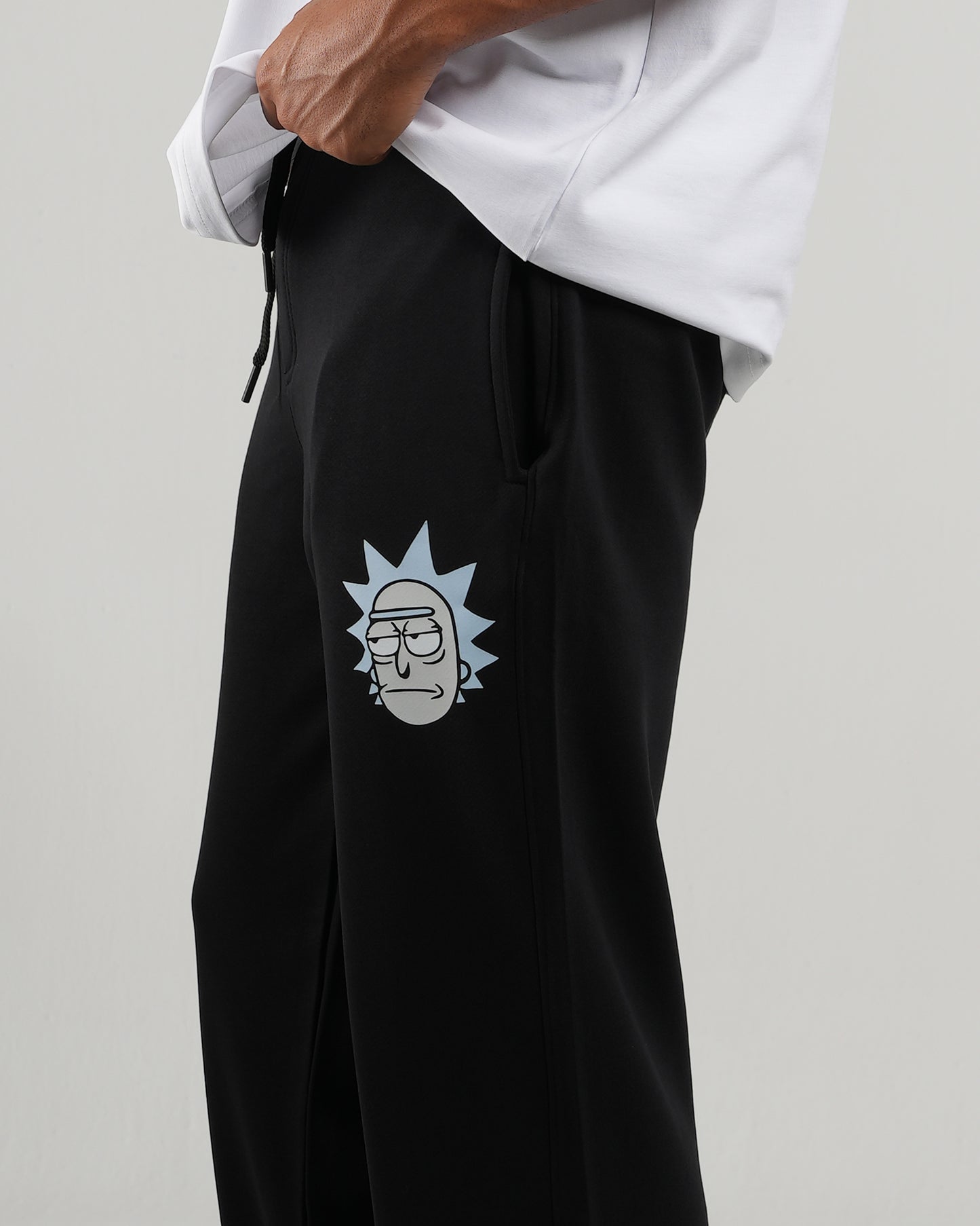Rick print Oversized Sweatpant Black