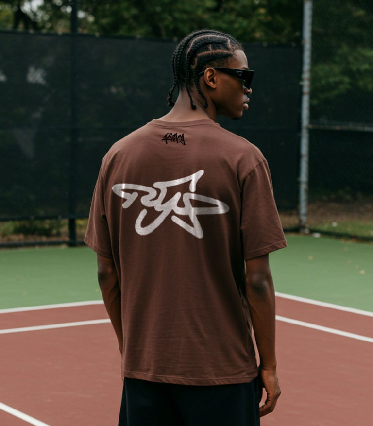 (R-star) Oversize TShirt - Brown