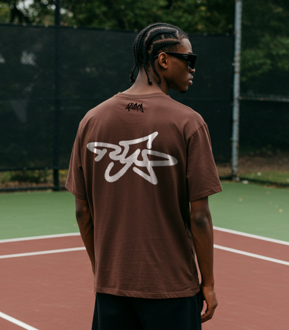 (R-star) Oversize TShirt - Brown