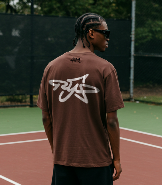 (R-star) Oversize TShirt - Brown