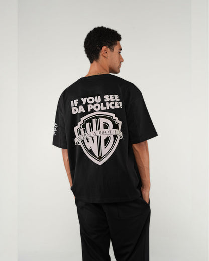 WB Print oversize TShirt Black