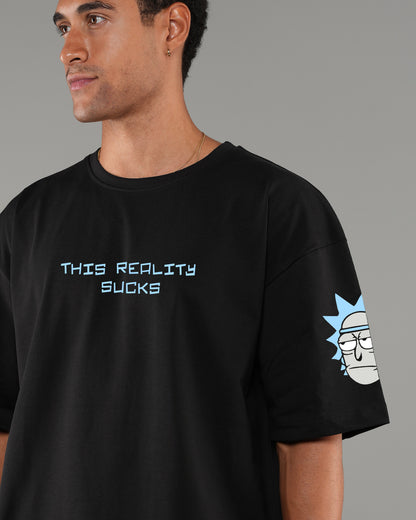 RICKMORY Oversize tshirt Printed Black