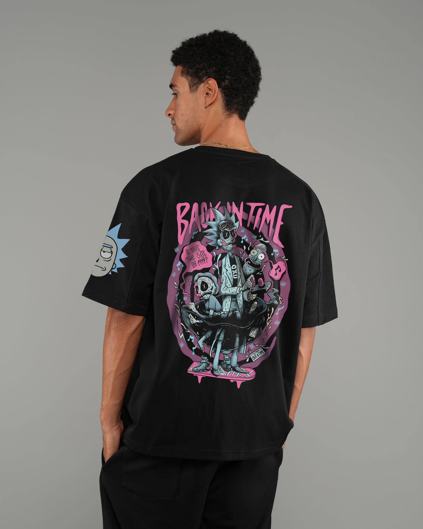 RICKMORY Oversize tshirt Printed Black
