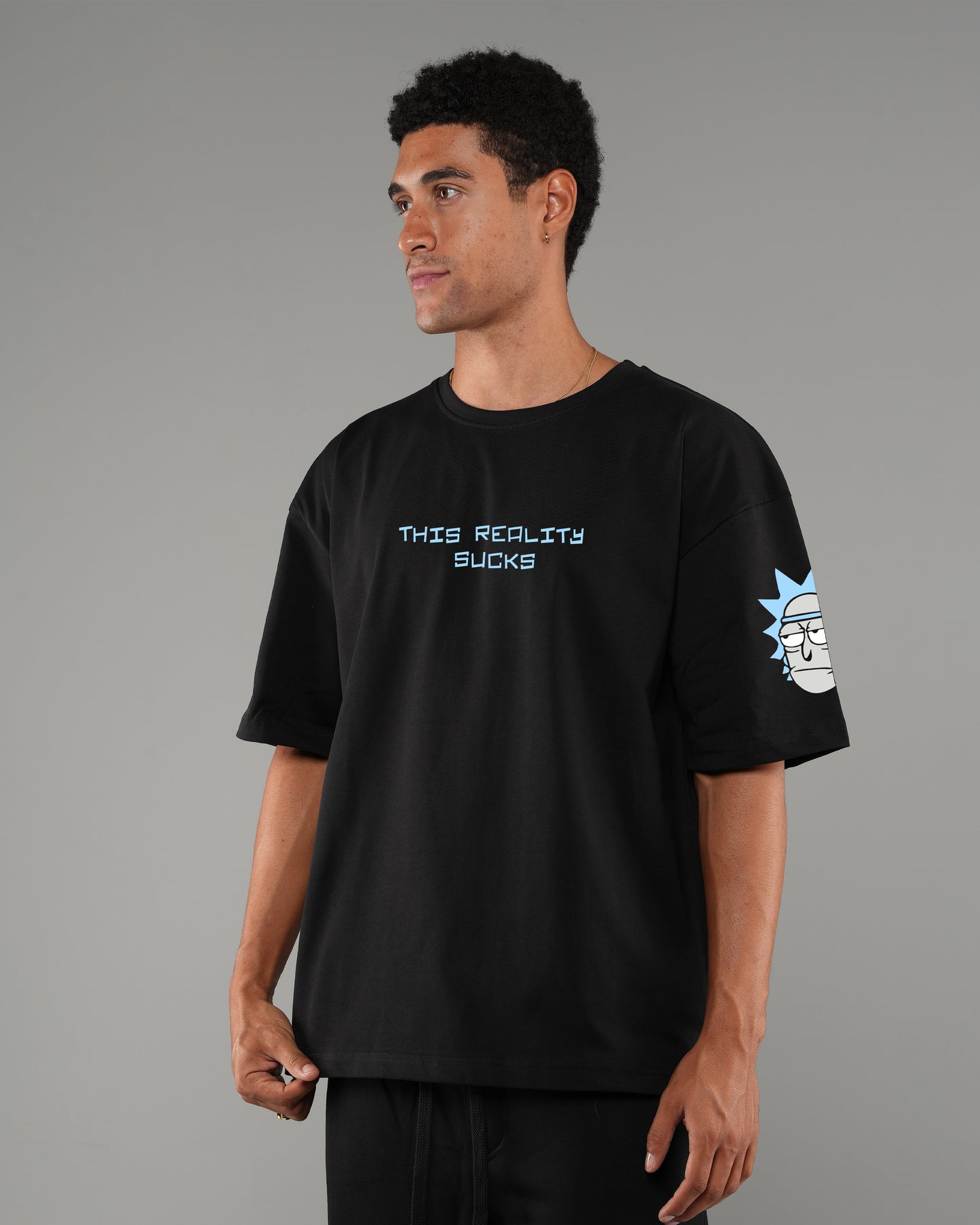 RICKMORY Oversize tshirt Printed Black